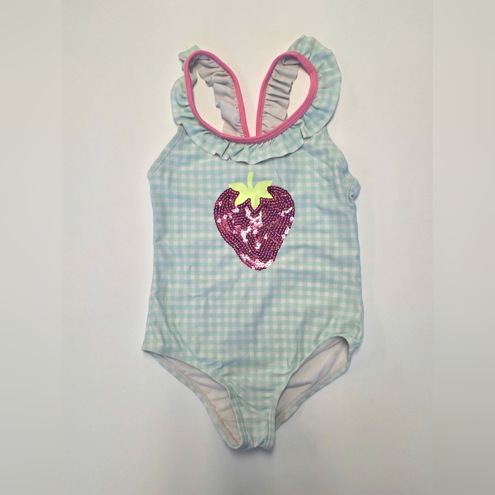Kids Swim One Piece with Strawberry Design